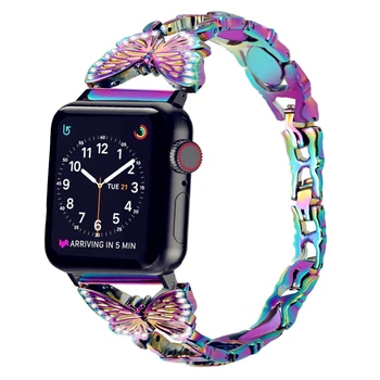 Apple skatīties 3 4 5 band 40mm 38mm sieviešu Meitene rokassprādzi par iwatch correa 44mm 42mm bling pulseira smart watchband siksna