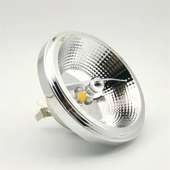 Aptumšojami LED AR111 Lampa 15W 12V 220V GU10 G53 Bāzes Aizvietot Halogēna Lampas LED Downlight ES111 Spuldzēm COB Uzmanības centrā Silti Balta