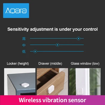 Aqara Šoka Sensors Smart Vibrācijas Sensors Zigbee Kustības Noteikšanas Signalizācija Monitors Mājas Drošības Mijia Aqara Vārti MiHome