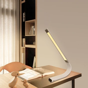 Artpad 6W Skaida Touch Switch, Galda, Galda, galda Lampas 6 Līmeņu Spilgtuma apgaismojuma intensitātes Ultra-plānas Eyecare Uzlādējams Pārnēsājamās Lampas