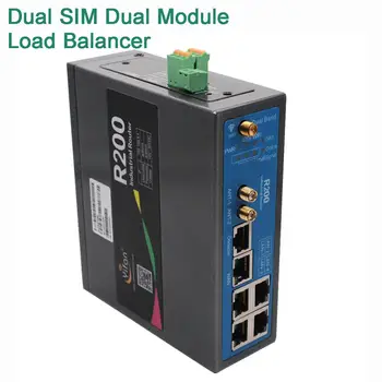 Atbalsta slodzes Līdzsvarošanas 2.4 GHz 5Ghz dual-band wi-fi Gigabit Ethernet 4G Maršrutētāju R200 rūpniecības Dual sim Dual modulis LTE maršrutētāju