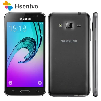 Atbloķēt Oriģināls Samsung Galaxy J3 J320F Mobilo Telefonu Ouad Core Dual Sim 2GB RAM 5.0 Collu Touch Screen bezmaksas piegāde
