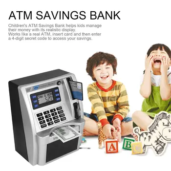 ATM cūciņa banka, krājbanka naudu boxToys tirelire Bērniem Runā ATM krājbankas Ielikt Rēķinus Ideāli piemērots Bērniem dropshipping