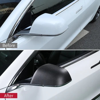 Atpakaļskata spoguļa vāks Tesla model 3 aksesuāri/auto telsa modelis 3 modelis 3 tesla trīs tesla model 3 oglekļa/accessoires
