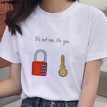 Atslēgas Sieviešu t krekls ar Īsām Piedurknēm Print Drēbes, sieviešu T-Krekli, Grafiskais Topi Apģērbi 