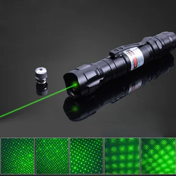 Augstas Jaudas Zaļa/sarkana/zila Lāzeri Acīs Lāzera Rādāmkociņš ar Pildspalvu, 1000m 5 mw 532 nm Regulējams Fokuss Lazer Rādītājs ar 18650 Akumulatoru