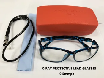 Augstas klases jonizējošā starojuma aizsardzības Priekšējo un sānu visaptverošu aizsardzības brilles x-ray aizsargs 0.5 mmpb svina brilles.