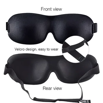Augstas Kvalitātes 3D Eyeshade Miega Acu Maska Acu Toni Plāksteris Black Miega Acis Segtu Acis, Lai Guļ Ceļa Balsts Raiuleko