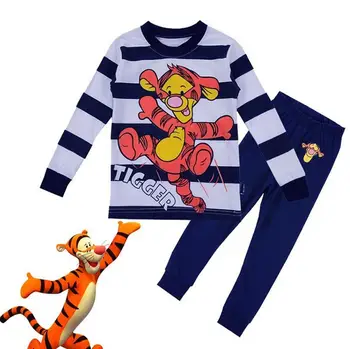 Augstas Kvalitātes Bērnu Kokvilnas Sleepwear Iestatīts Rūpnīcā Visu Bērnu Rudens Garām Piedurknēm Topi+Bikses Kopa Karikatūra Modelis Pidžamas