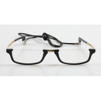 Augstas Kvalitātes Sieviešu Pusi Rāmi, Daļēji bez apmales Lasīšanas Brilles Locīšanas Kaklarota Sirds Karājas Lasītāji gafas Vīriešu ādas Gadījumā A1