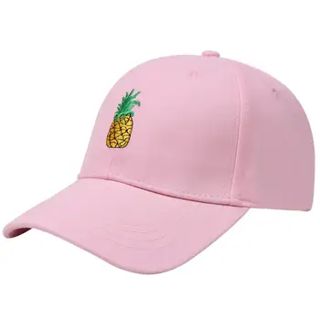 Augstas kvalitātes visu sezonu vīriešu un sieviešu beisbola cepurītes modes ananāsu izšuvumi tētis, cepure, āra sporta kokvilnas golfa cepurīte
