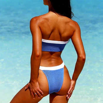 Augstas Sagriezti Sporta bikini komplekts Salātu Peldkostīmi Lenta peldkostīms Sievietēm Mikro Bikini Ir 2021. Push up Peldēties Uzvalku sieviešu Maillot De Bain