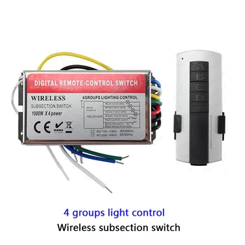 Augsts Spriegums ir 110V, 220V 4 6-Kanālu Tālvadības Slēdzi Kontrolieris 1000W CH LED Bezvadu dDigital Apakšiedaļa Tālvadības pults
