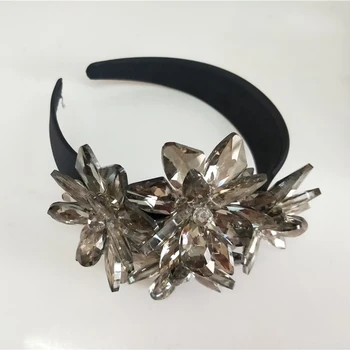 Augstākās Kvalitātes Royal Dzirkstošo Zircon Līgavas Tiaras Vainagu Sudraba Kristāla Ziedu Līgavas Hairbands Headpiece Kāzu Matu Accessorie