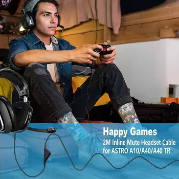 Austiņas Nomaiņa Kabeļu A10 A40 Spēļu Austiņas, 3,5 mm Audio Aux Kabeli Inline Mikrofona Skaļuma Kontrole A30 A50 Xbox Vienu Play Station
