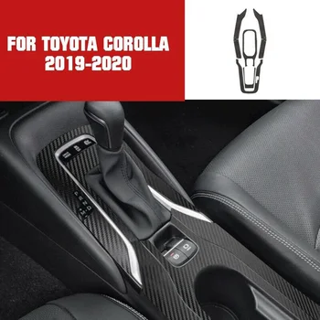 Auto 19pcs 3D oglekļa šķiedras melns auto uzlīmju komplekts auto interjera uzlīmes Aksesuāri Toyota Corolla 2019-2020