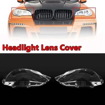 Auto Lukturu Vāks Gl Galvas Gaismas Lampa Xenon Objektīva Korpusa Vāks BMW E71 X6 2008-