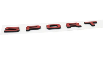 Auto Melns sarkans SPORTA Range Rover Aizmugures Boot Tailgate Emblēmas Nozīmīti, Uzlīmi