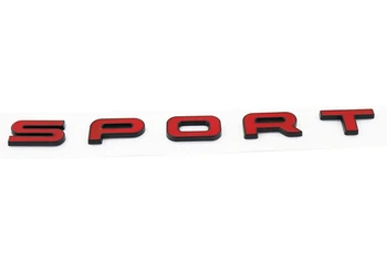 Auto Melns sarkans SPORTA Range Rover Aizmugures Boot Tailgate Emblēmas Nozīmīti, Uzlīmi