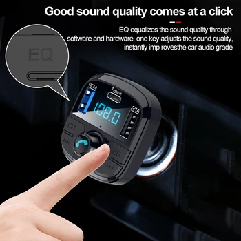 Auto MP3 Atskaņotājs ar FM Raidītājs USB Ātro Lādētāju C Tipa Uzlādes QC3.0 Ford Focus 2 3 Fiesta Kodolsintēzes Ranger Kugas S Max, Mondeo