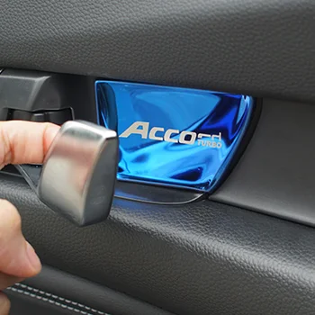 Auto piederumi Honda Accord 2018 2019 Automašīnas durvis bļodā dekorēts plāksteris interjera Roktura Aizsargs Vāka uzlīme