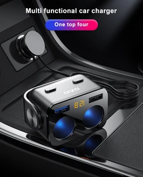 Auto piepīpētāja Ligzdas Sadalītājs QC 3.0 Ātru Lādētāju Dual USB Maksas 12V Auto piepīpētāja Adapteris, Barošanas Kontaktligzdu