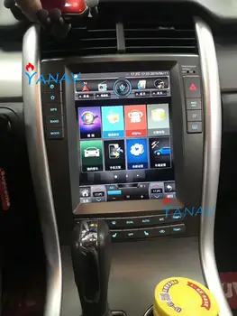 Auto stereo radio Multimediju video, audio Atskaņotāju-ford edge 2012. -. gadā Tesla Stila vertikāla Ekrāna Android auto GPS Navigācija