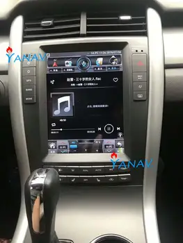 Auto stereo radio Multimediju video, audio Atskaņotāju-ford edge 2012. -. gadā Tesla Stila vertikāla Ekrāna Android auto GPS Navigācija