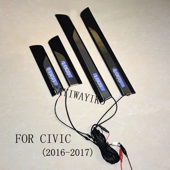 Auto Stils der HONDA CIVIC 2016 2017 LED Durvis, Palodzes Pretnodiluma Pedāli Durvīm Solis gaismas Laipni Pedāli, Auto Piederumi