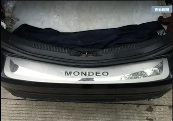 Auto stils Ford Mondeo no 2007. gada līdz 2012. gadam auto daļas nerūsējošā tērauda aizmugures bufera Aizsargs Palodzes Protektora Plāksnes Bagāžnieka Apdare