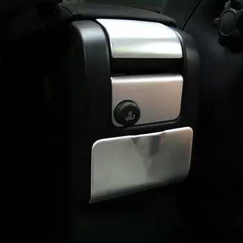 Auto Stils Konsoles elkoņu Balsts Kārbas Dekoratīvā Vāka Aizmugurējās pelnu trauku Panelis Melns Volvo XC60 V60 S60 Interjera Nerūsējošā Tērauda Uzlīme