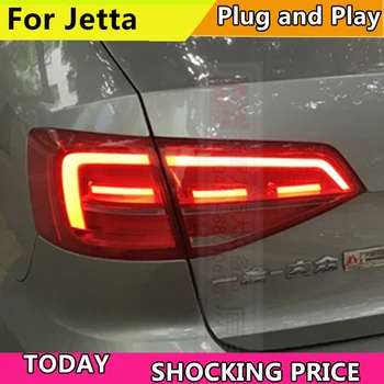 Auto Stils VW Jetta Taillight Jetta MK7 aizmugurējos lukturus,-2018 LED Astes Gaismas, Aizmugurējie Lukturi dienas gaitas lukturi+Bremzes+Parkā Stop Lukturis Aizmugurējais