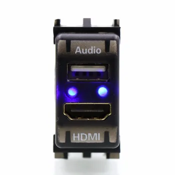 Auto USB Audio Ieejas Lādētājs ar HDMI Pieslēgvietu, Izmantot,NISSAN, Qashqai,Tiida,X-trail,Saulains,NV200,Teana,Sylphy,Paladin,Marts