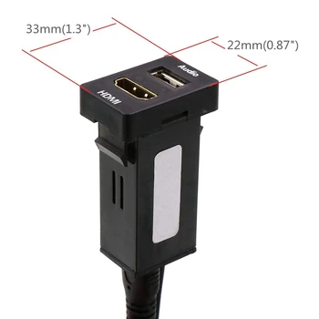 Auto USB o Ieejas Lādētājs ar HDMI Pieslēgvietu, Izmantojiet TOYOTA Camry Corolla Yaris Reiz LandCruiser Kalniņi Vios Sienna