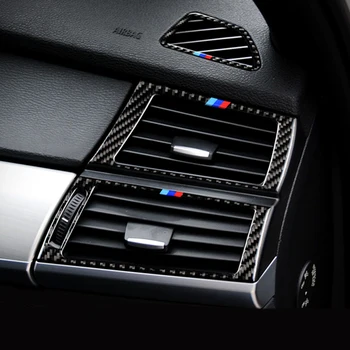 Automašīnas Iekšējie Durvju Audio Skaļrunis Pārnesumu Panelis Durvju Roku balstu Lasīšanas Gaismas Vāciņš Melns Auto Uzlīme BMW X5 X6, E70, E71, Piederumi