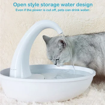 Automātiskā Gulbis Formas Pet Cat Suns Ūdens Padeves Barošanas Ūdens Plūst Strūklaka Kaķis Dzeramā Bļoda Elektriskie Ūdens Maisītājs
