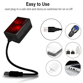 Automātiskā Pagriešana LED Auto Jumta Zvaigžņu Nakts Gaisma USB Atmosfēru Galaxy Projektoru Posmā Lāzera Lampas Kāzu jaungada Puse Dekori