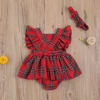 Baby Girl Pavasara Rudens Apģērbu Zīdaiņiem Puiku Drēbes Ar Garām Piedurknēm Bodysuits Pleds Jumpsuit Ziemassvētku Kopumā Toddler Apģērbs