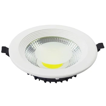 Balts Ultra krāšņs Aptumšojami COB LED Downlight AC110V 220V griestu lampas 6-60w Padziļinājumā LED Spot Gaismas Apdare, Griestu Lampas
