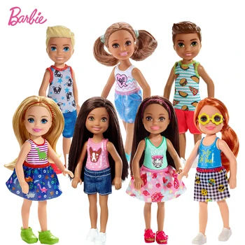 Barbie Kluba Chelsea Lelle Diezgan Cute Meitene un Zēns Mini Bērniem Rotaļlietas Bērniem 6-collu DWJ33