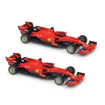 Bburago 1: 43 Ferrari F1 sacīkšu 2019. gadā ferrari sf90 modelis dual auto set simulācijas sakausējuma auto modelis Kolekcija Dāvanu Dekorēšanai rotaļlieta
