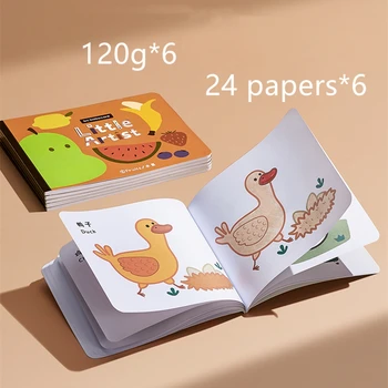 BC Babycare 6 Dažādas Zīmēšanas Grāmatas, Rotaļlietas Bērniem, Radošās Glezniecības, Zīmēšanas Papīrs Izglītības Rotaļlietas, Krāsojamās Rotaļlieta 4 krāsu zīmuļi