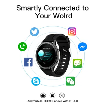 Bebinca W87 Android Smart Skatīties Vīrieši IP68 Ūdensnecaurlaidīga Sports Tracker, Sirdsdarbības, Miega Monitors Dāvanu IOS