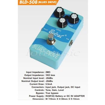 Belcat BLD-508 FX Pedāli Blūza Disku Efektu Pedālis, Elektriskā Ģitāra, Bass
