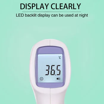 Bezkontakta Infrasarkanais temperatūras rādītāju Digitālais Pieres termómetro LCD Displejs (IS) Temperatūras Mērīšana Metru termometro adulto