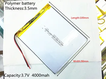 Bezmaksas piegāde 3,7 V 4000 mah planšetdatora akumulatoru zīmola planšetdatoru gm litija polimēru baterija 3590100