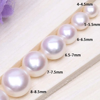 Bezmaksas piegāde karstā pārdošanu vairumtirdzniecības Pusē Dziļurbuma Pogas pērļu Kultivētas saldūdens pērles AAA 3-12mm balta, rozā, violeta pogu pērle