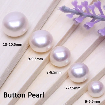 Bezmaksas piegāde karstā pārdošanu vairumtirdzniecības Pusē Dziļurbuma Pogas pērļu Kultivētas saldūdens pērles AAA 3-12mm balta, rozā, violeta pogu pērle
