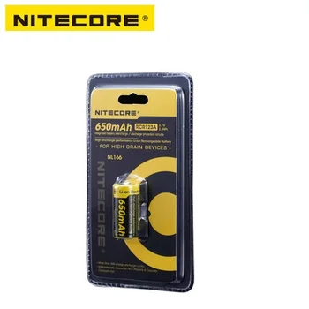 Bezmaksas Piegāde Nitecore NL166 16340 RCR123A 3,7 V 2.4 Wh 650mAh Litija Akumulators