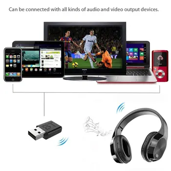 Bezvadu Austiņas ar Mikrofonu Bluetooth Austiņas, TV PC Spēļu Tablete Austiņas Bluetooth Raidītāju TF Kartes Mūziku Stereo Austiņas
